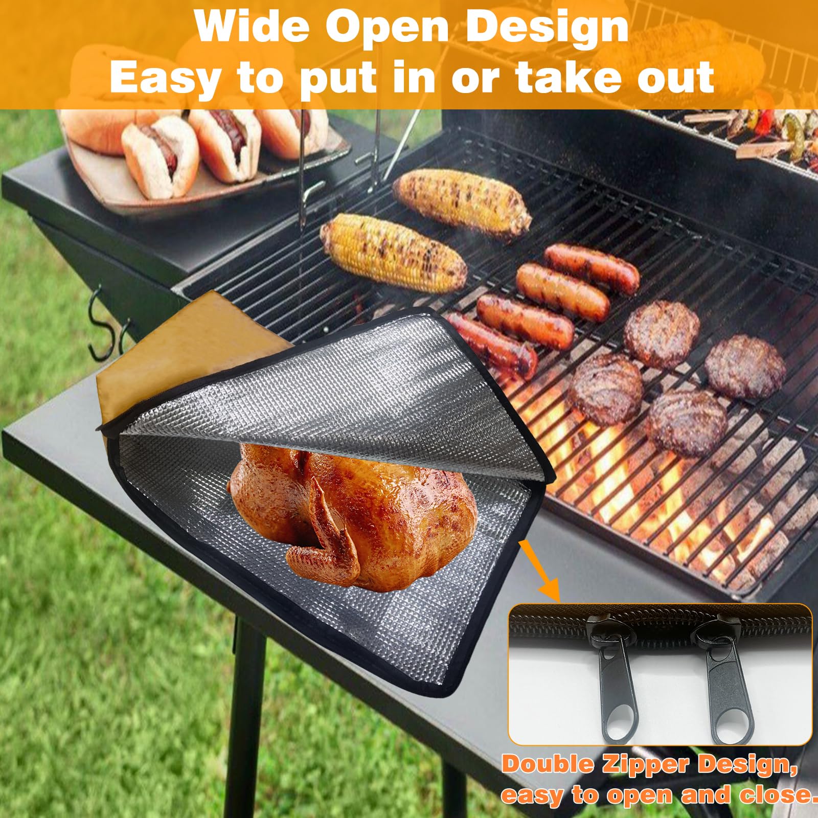Bbq Blanket For Resting Meat, Reusable Reat Insulated Resting Bag, Smoker Meat Resting Blanket, Insulated Brisket Resting Blanke